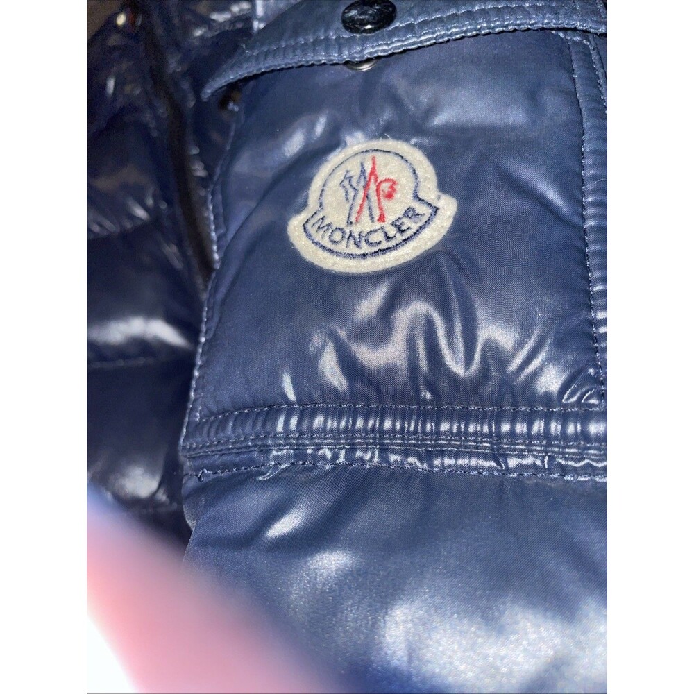 Moncler Navy Down Long Puffer Coat Size 1 - Picture 3 of 9